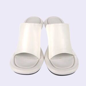 JW Anderson Bumper Tube Heels Puff Gara Mule Leather White US 8 IT 38